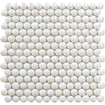 Picture of Bati Orient - Round Mosaic Mix Glass White