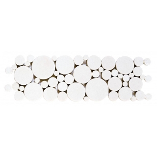 Picture of Bati Orient - Round Mosaic Reconstituted Border White