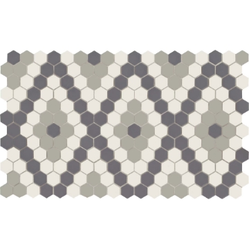 Picture of American Olean - Unglazed ColorBody Mosaic Hexagon Patterns Vintage Revival Diamond