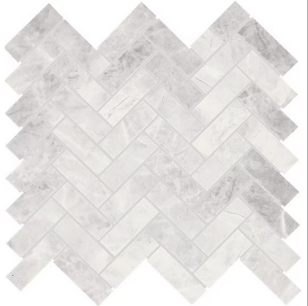 Picture of Daltile - Eclessia Herringbone Mosaic Cristallo