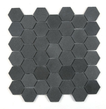 Picture of Elysium - 2 x 2 Hexagon Mosaic Basalt