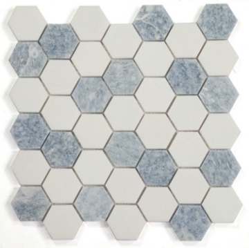 Picture of Elysium - 2 x 2 Hexagon Mosaic Crystal Ocean