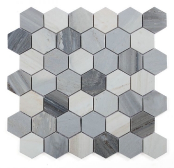 Picture of Elysium - 2 x 2 Hexagon Mosaic Italian Blue