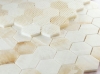 Picture of Elysium - 2 x 2 Hexagon Mosaic Onyx Ivory Honed