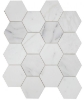 Picture of Elysium - 3 x 3 Hexagon Mosaic Calacatta White Honed