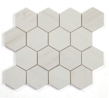 Picture of Elysium - 3 x 3 Hexagon Mosaic Dolomite Honed