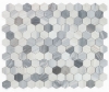 Picture of Elysium - 3 x 3 Hexagon Mosaic Italian Blue