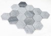 Picture of Elysium - 3 x 3 Hexagon Mosaic Mix Grey Honed
