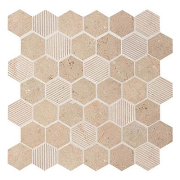 Picture of Daltile - Limestone Hexagon Mosaic Corton Sabel Blend