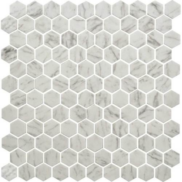 Picture of Daltile - Uptown Glass Hexagon Carrara
