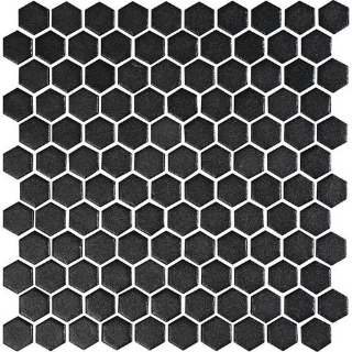 Picture of Daltile - Uptown Glass Hexagon Ebony Matte