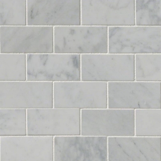 Picture of MS International - Marble Mosaics Brick 2 x 4 Polished Carrara White