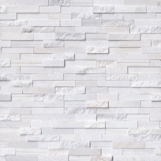 Picture of MS International - RockMount Stacked Stone Panels 6 X 24 Arctic White Multi Finish
