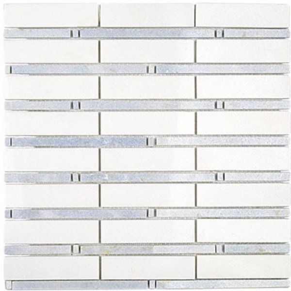 Picture of SOHO Studio Corp - Basket Weave White Thassos and Blue Celeste Line