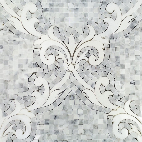 Picture of SOHO Studio Corp - Water Jet Mosaic MJ Regalia Bianco Carrara