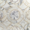 Picture of SOHO Studio Corp - Water Jet Mosaic MJ Star 2.0 Calacutta with Crema Marfil Line & Calacutta Circle