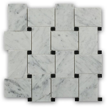 Picture of SOHO Studio Corp - Wide Weave White Carrara with Black Dot