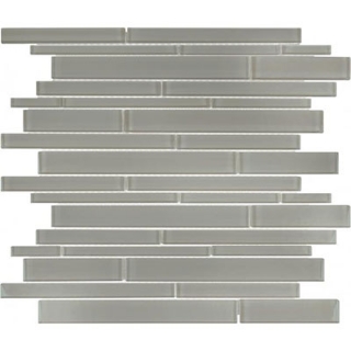 Picture of Chesapeake Flooring - Essentials Glass Mosaic Random Strip Smoke
