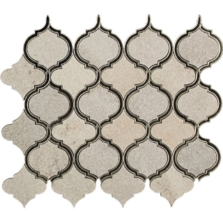 Picture of SOHO Studio Corp - Water Jet Mosaic MJ Vision Lantern White Quartz with Antique Mirror Line