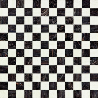 Picture of Bisazza Mosaico - Decorations 5 x 5 Checkmate Black