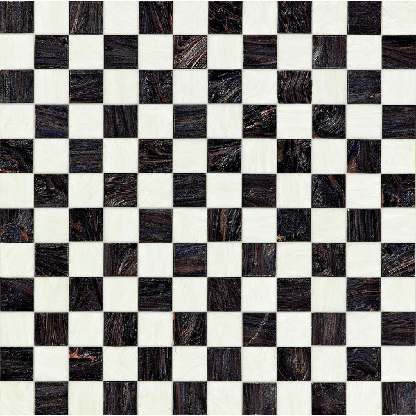 Picture of Bisazza Mosaico - Decorations 5 x 5 Checkmate Black