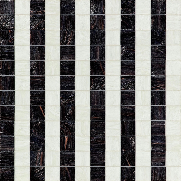 Picture of Bisazza Mosaico - Decorations 5 x 5 Rayures Noires