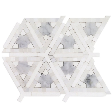 Picture of SOHO Studio Corp - Water Jet Mosaic MJ Nibiru White Thassos White Carrara Royal White