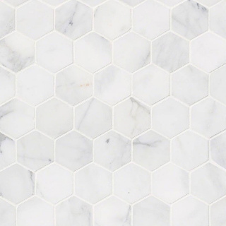 Picture of MS International - Marble Mosaics Hexagon 2 x 2 Honed Calacatta Cressa