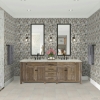 Picture of Daltile - Stone Decorative Accents Raindrop Mosaic Gris Et Blanc