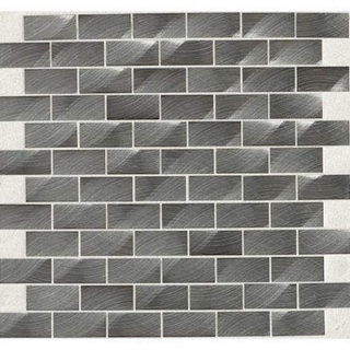 Picture of Daltile - Structure 3D Brick Joint Mosaic Gunmetal
