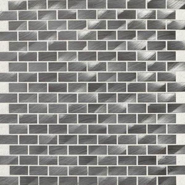 Picture of Daltile - Structure 1/2 x 1 Brick Joint Mosaic Gunmetal