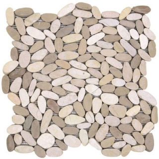 Picture of Bati Orient - Pebbles Sliced Matte White/Beige