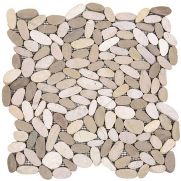 Picture of Bati Orient - Pebbles Sliced Matte White/Beige