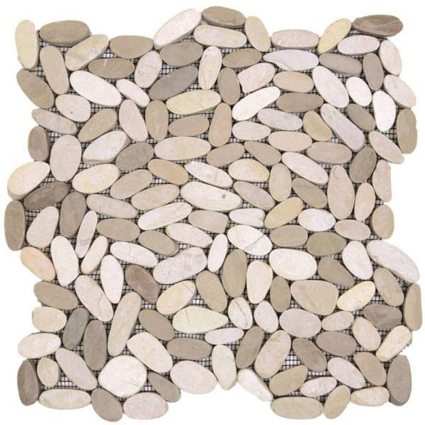 Picture of Bati Orient - Pebbles Sliced Matte White/Beige