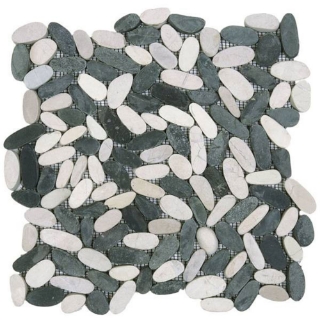 Picture of Bati Orient - Pebbles Sliced Matte White/Black