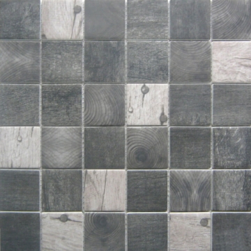 Picture of Bati Orient - Recycled Glass Wood Look Squares Black Grey