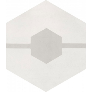 Picture of Bati Orient - Cement Tiles Modern Hexagon Light Grey/Off White