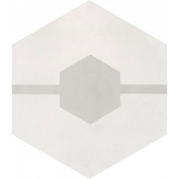 Picture of Bati Orient - Cement Tiles Modern Hexagon Light Grey/Off White