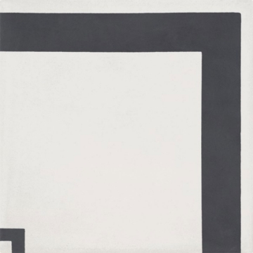 Picture of Bati Orient - Cement Tiles Modern Line Antracite/Off White Corner