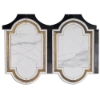 Picture of SOHO Studio Corp - Water Jet Mosaic Ornato Calacatta Brass Black Jade
