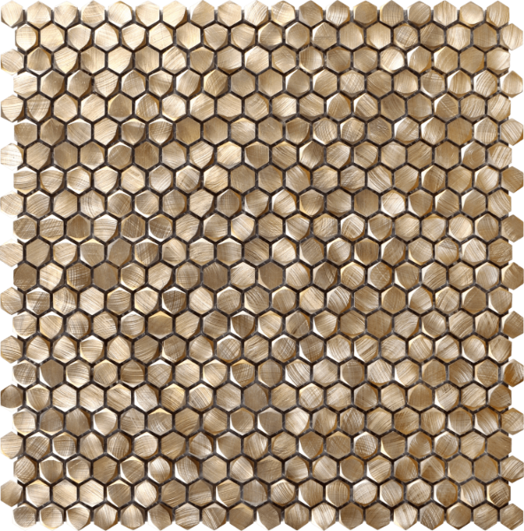 Picture of Bati Orient - Metal Art Mosaics Medium Hexagon Gold Aluminum