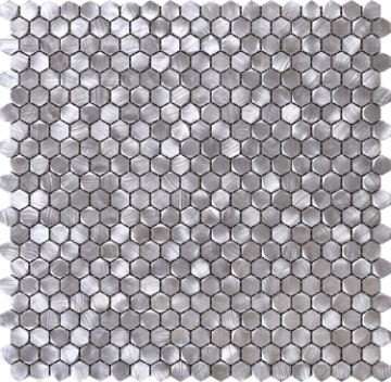 Picture of Bati Orient - Metal Art Mosaics Medium Hexagon Silver Aluminum