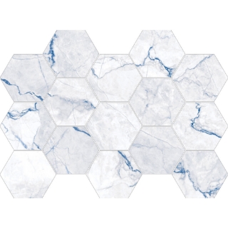 Picture of Happy Floors - Statik Hexagon Mosaic Electrik Polished