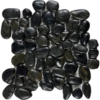 Picture of Tesoro - Ocean Stones Pebble Mosaic Black