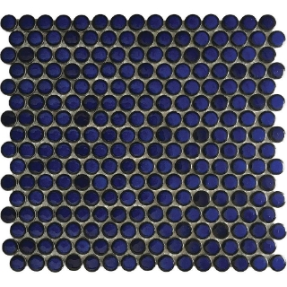 Picture of Tesoro - Penny Round Mosaic Cobalt Blue