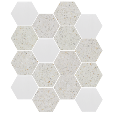 Picture of Tesoro - Venice Hexagon Mosaic Sand Dolomite Terrazzo