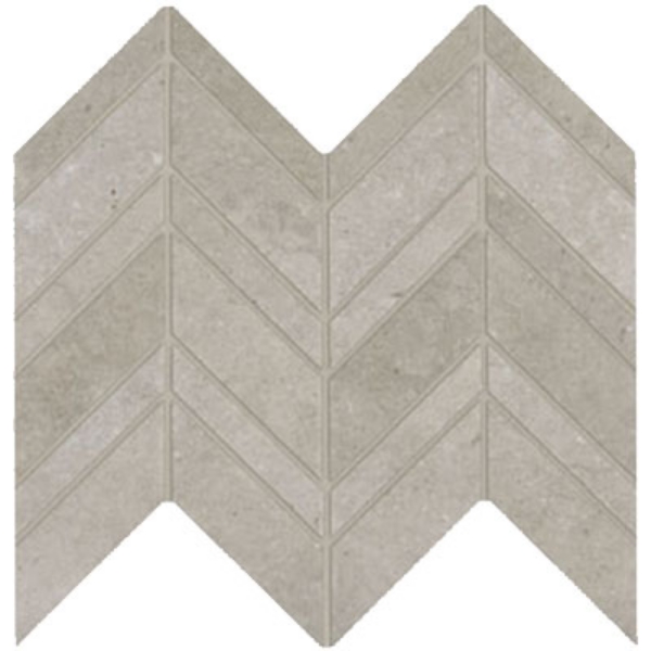 Picture of Marazzi - Modern Formation Chevron Mosaic Headland Fog
