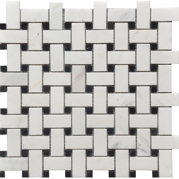 Picture of Roca - Rockart Basket Weave Mosaic Black and White