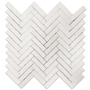 Picture of Stone Collection - Sweet White Mosaic Herringbone Sweet White Honed
