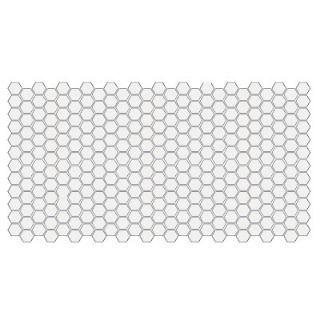 Picture of American Olean - Unglazed ColorBody Mosaic Hexagon 1 x 1 Ice White